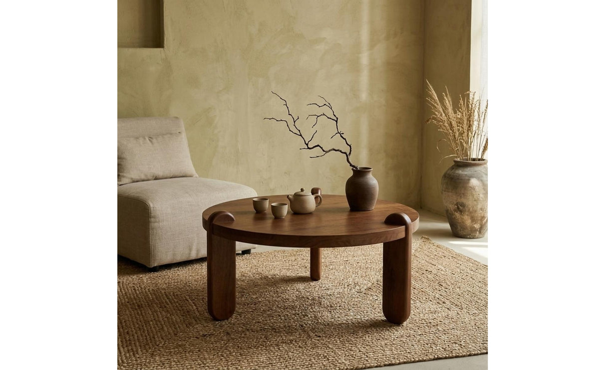 Round Coffee Table Minimalist Round Coffee Table Table Sculptural Furniture for Living Room, Lounge, Reading Corner