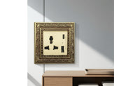 Switch Socket Panel Vintage Decorator Electrical Switch with Wall Plate Fitting Ornate Embossed for Interior Designers