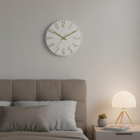 Non-Ticking Modern Silent Wall Clock Easy to Read Minimalist Round Clock Accurate Timekeeping for Living Room, Bedroom, Office