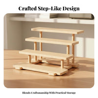 adaptable Tiered Display Riser Space-Saving Stepped Display Stand adaptable desktop Organizer Enhanced Visibility for Plant Lovers, Shop Owners, Desktop, Vendor Events, Craft Fair, Windowsill
