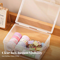 Locking currency Box with Tray Large Capacity Security Container Multi-Compartment