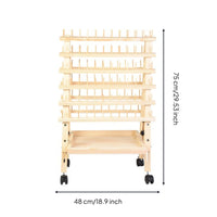 Hair Weaving Rack with Wheels Mobile Braiding Rack with Pegs Hair Weft Stand for Braiders
