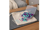 108 Pieces Multi-Color Flower Shaped Stitch Markers Assorted Colors Locking Stitch Markers Long-Lasting Locking Knitting Clips Polished Surface for Knitters, Crocheters, Beginners, Craft Projects, Travel