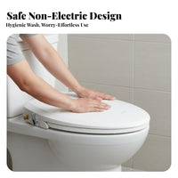 Posterior and Feminine Wash Self-Cleaning Bidet Seat Retractable Nozzles Self-Cleaning Bidet Easy to Clean Ergonomic Design for Homeowners, Families, Seniors, Restroom, Home, Apartment