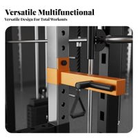 Guided Machine Workout Rack Combo Heavy-Duty Steel Frame Squat and Bench Press Rack Smooth Pulley System Multi-Functional Guided Machine