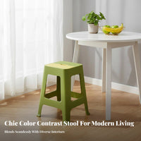 Modern Minimalist Design dual-color Utility Stool Stackable nested Seat long-lasting Household Furniture Anti-Slip Feet for Adults, Guests, Homeowners, Kitchen, Dining Room, Bathroom, Entryway