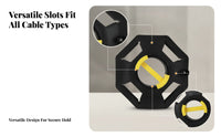 Rotatable Handle Handheld Cable Reel Octagonal Frame Plastic Cable Reel Side Grip Knob Wire Spool Portable