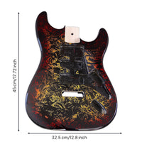 Glossy Guitar Body with Wire Path Solid Guitar Body with Routed Cavities Gloss for Luthiers