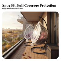 Outdoor Hanging Basket Cover Waterproof Egg Chair Dust Cover Dustproof for Homeowners, Adults, Balcony, Backyard, Storage