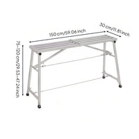 Portable Work Rack Foldable Scaffold with Carry Handles Anti-Slip Folding Scaffold for Contractors, DIY Practitioners, Jobsites