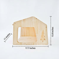Climbing Shelves with Perch Stairs and Enclosed Nest, Solid Wood Wall Mounted Climbing Shelf for Indoor Cats, Large Fabric Shelves Indoor Set