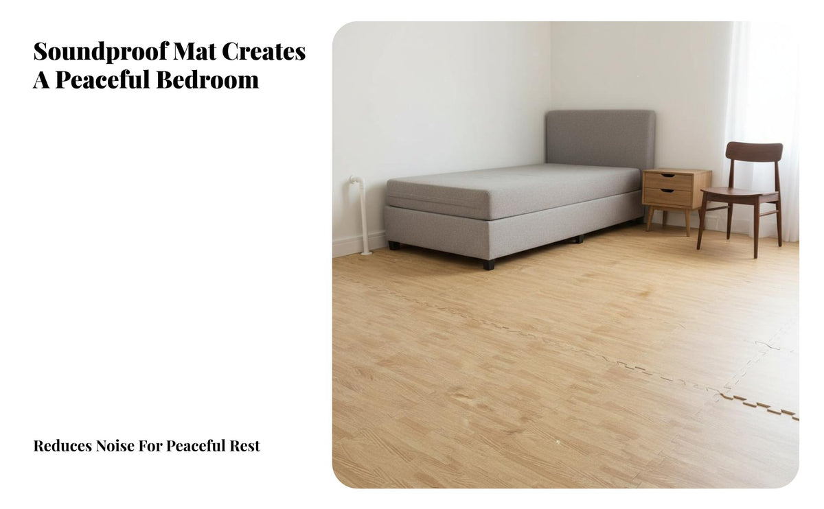 Soundproof Wood Grain Foam Mat Thickened Interlocking Floor Mat Cuttable Interlocking Foam Tile Odorless for Toddlers, Homeowners, Bedroom, Living Room, Playroom, Nursery