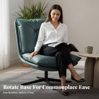 360-Degree Rotation rotating Barrel Chair Modern Design Round rotating Chair with Ottoman Ergonomic spinerest Living Room Seating for Homeowners, Readers, Parents, Lounge Area, Bedroom, perusing corner, Home Office
