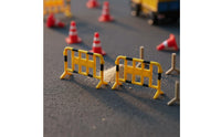 1/64 Scale Traffic Barrier Resin Material Miniature Road Traffic Barrier Highly Detailed Diorama Crowd Control for Hobbyists, Sand Tables