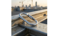 Oval Carabiner with Screw-Locking Large-Opening Quick with Link Screw Lock for Arborists
