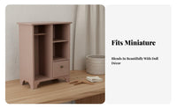 Decorative 1:12 Scale Wardrobe Solid Wood 1:12 Scale Doll Wardrobe Realistic Feature Miniature Wooden Armoire Fine Craftsmanship for Collectors, Hobbyists, Kids, Miniature Scene, Roombox