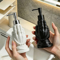 Sculptural Buddha's Hand Soap Dispenser Decorative Hand-Shaped Pump Bottle Silver Pump Dispenser
