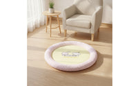 Soft Round Pet Bed Mat Nest-Like Cushioned Pet Mat Low-Height Comfy for Cats, Young Dogs, Bedroom
