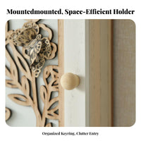 Retro Aesthetic Wall-Mounted Key Box Dust-Proof Decorative Key Box Vintage Look Entryway Organizer Rustic Design for Homeowners, Families, Adults, Hallway, Mudroom, Living Room, Kitchen