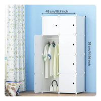 Space Saving Modular Plastic Cabinet Easy Assembly Stackable Cube Organizer Customizable Modular Shelving Unit Dustproof for Students