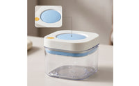 Square Food Jar with Vacuum Seal Space-Saving Vacuum Food Storage Jar Coffee Canister with Airtight Lid Leakproof