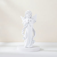 Angel Figurine Small Angel Statue Standing Sculptural Ornament for Shelf