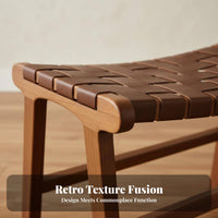 Wabi-Sabi Aesthetic Foldable Woven strap Chair Retro look Adjustable Wood Recliner Portable Patio Seating Easy to Crecline for Design aficionados, Homeowners, Balcony, Living Room, Bedroom, waterside