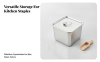 Moisture-Proof Stainless Steel Rice Container Heavy Duty Metal Rice Box Easy to Clean