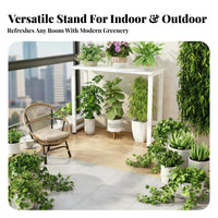 Iron Flower Pot Stand Heavy-Duty Frame Metal Garden Stand Sturdy and Iron Plant Rack for Outdoor, Indoor, Living Room