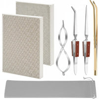 7 Pieces Heat Resistant Jewelry Joining Tool Kit Includes Storage Bag Jewelry Soldering Kit Serrated Tips for Crafters, Beginners
