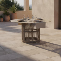 Nordic Patio Set High-End Rope Dining Chair Set Woven Patio Furniture Easy to Match Woven Rope Chair Rust-Proof Metal Frame