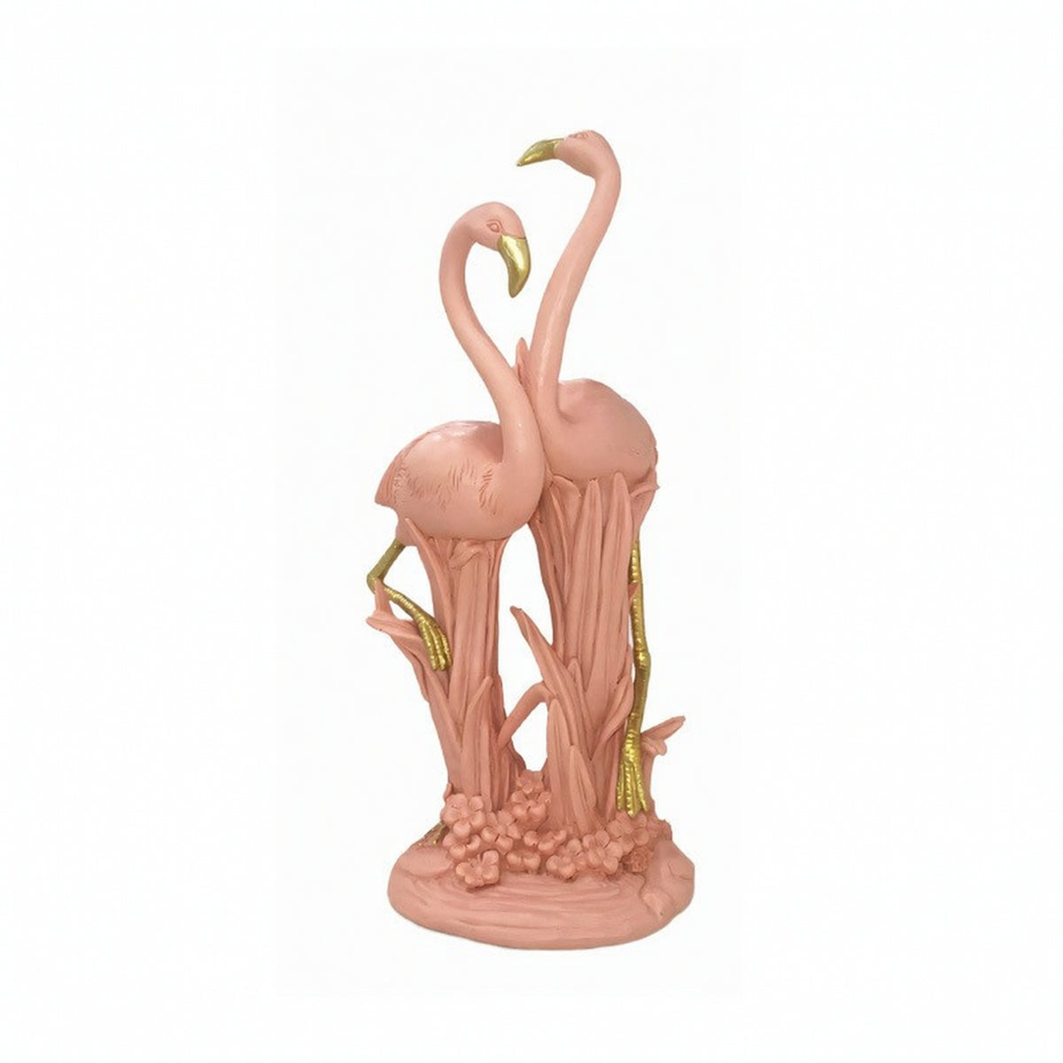 Flamingo Figurine Resin Flamingo Statue Romantic for Shelf, Living Room, Couples