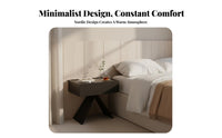 Scandinavian Design Floating Nightstand with Drawer Minimalist aesthetic Wall-Mounted Bedside Drawer Space-Saving Side Table Curved Shape for Interior Designers, Homeowners, Adults, Bedroom, Small Spaces, Living Room, Entryway