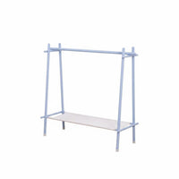 Freestanding Triangular Frame Clothes Rack with Shelf Multifunctional Garment Stand Multi-Functional Clothing Organizer Space-Saving for Children, Pet Owners, Playroom, Nursery, Entryway, Living Room