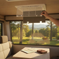 RV Air Conditioner Grille with Foam Screen Replacement AC Vent Screen Assembly Compatible Cover for Travel Trailer