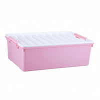 With casters Wheeled Underbed Container low-height Design Wheeled Latching Box Space-Saving Household Storage Easy reach Lid for Students, homeowners, Apartment Dwellers, Under Bed, Bedroom, Dorm Room, Closet