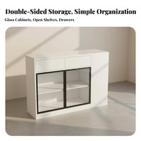 Modern design C-Shaped Snack Table Multifunctional Household Furniture Space-Saving Design Storage Shelf for Homeowners, Apartment Dwellers, Remote Workers, Sofa Side, Living Room, Small Spaces, Home Office