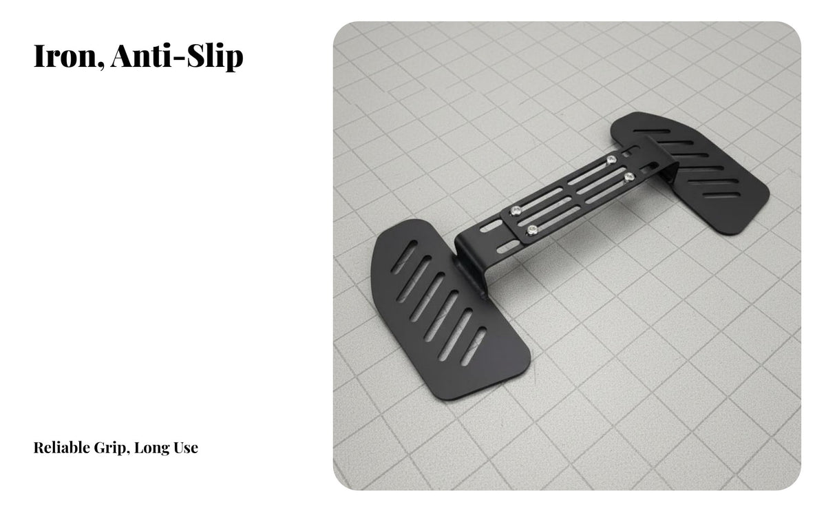 Front Footrest Wide Compatibility Footrests Heavy Duty Front Footrest Pedal Extension for Tall Riders, Long Distance Riding