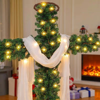 Easter Cross Decoration, Suitable for Both Indoor and Outdoor Settings, Pre-Installed with Lighting, Easy to Assemble, Ideal for Religious Decoration Among Christians, Families, in Courtyards, and at Entrances