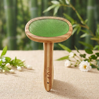 Cat Brush and Dog Brush for Professional Dog Grooming, Double Sided Cat Comb with a Bamboo Handle, Dense Soft and Elastic Bristles, Dog Comb
