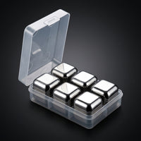 Birthday Gift for Him with Whisky Stones and Ice Tongs, 304 Stainless Steel Chilling Stones for Home Bar, Food Grade Liquor Chiller, Boxed Set