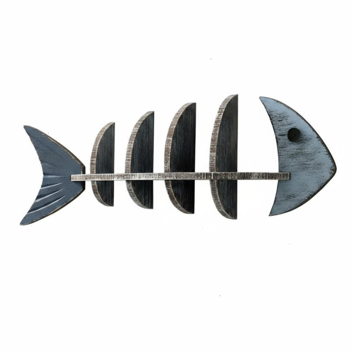 Fishbone Wooden Wall Shelf, Nordic Style, Living Room, Cafe Display Rack