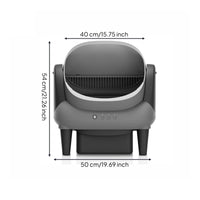 Open-Front Smart Litter Box with App Control Spacious Pet Appliance Reusable for Apartments