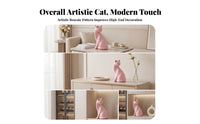 Tabletop Minimalist Cat Figurine Decorative Seated Cat Ornament Modern