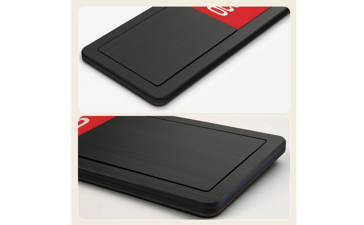 Brushed-Silver Sliding Condition Sign High-Visibility Slide Condition Sign Slim Compact for Conference Room