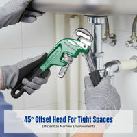 Offset Head Wrench, Heavy-Duty, Commercial Grade, Multi-Functional, Adjustable, Plumbing Tool