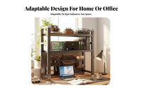 Space-Saving Multi-Tier Desk Hutch with Pegboard Customizable Layout unrestrictedstanding Multi-Tier Desk Shelf Large Capacity Desktop Organizer High Load-Bearing for Students, Home Users, Crafters, Study Room