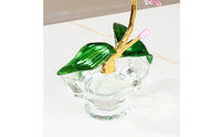 Crystal Flower Ornament Gold-Toned Crystal Flower Faceted Floral Ornament for Living Room