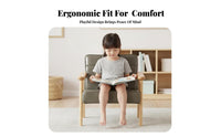 hardwood Wood Legs Armless Mini Sofa Chair Ergonomic Backrest children's Seat Safety Certified kids' Furniture long-lasting Build for Preschoolers, Educators, Kindergarten, perusing Corner, Early Learning Center, Playroom