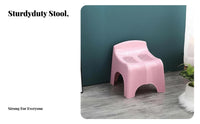 Portable Low Stool long-lasting Plastic Step Stool Stackable Design for Home, Bedroom